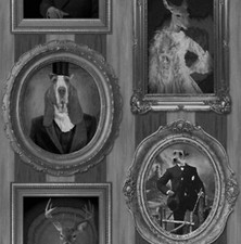 Charcoal Dogs In Frames Grey