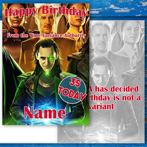 Loki birthday card avengers - card.,