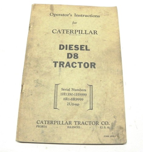 Caterpillar diesel tractor - diesel, d8
