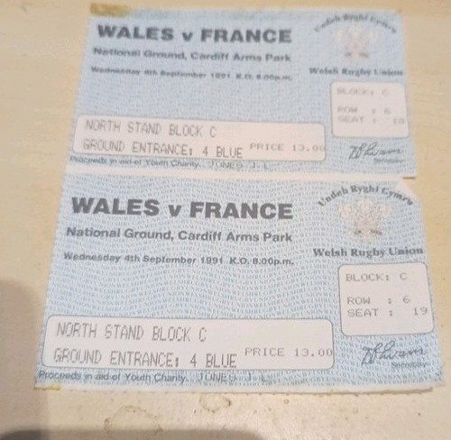 Wales france used - wales, ticket