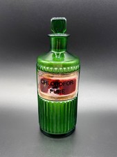 Antique Green Glass Apothecary