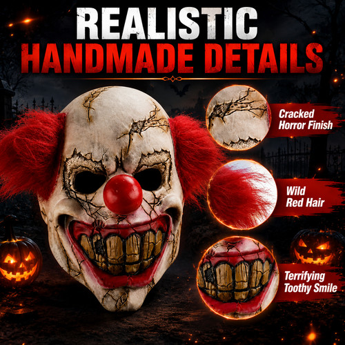Scary clown mask halloween - scary,