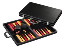 Extra Large Tournament Backgammon Set, Black, 22.5"x18" NIB FREE P&P parts of UK