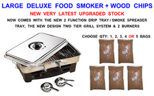 2024 UPGRADED LARGE DELUXE FOOD SMOKER FISH MEAT POULTRY BBQ COOKER GRILL OVEN