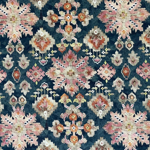 Midnight jewel ikat organic - jewel,