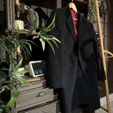 CLASSIC-COVERT COAT-NAVY-WITH