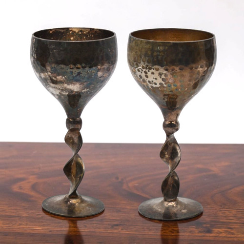 Metal goblets wine glasses - goblets/,