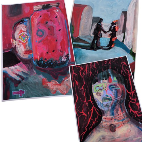 Legendary metal rock paintings - metal,