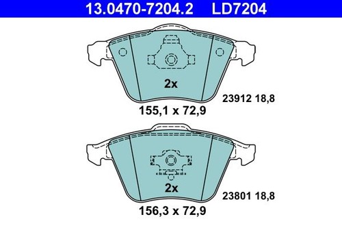 0470 7204 brake - 13.0470-7204.2, pad