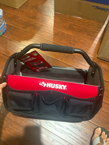 Husky open tool tote - open,