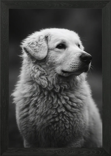 Kuvasz dog framed wall - kuvasz,