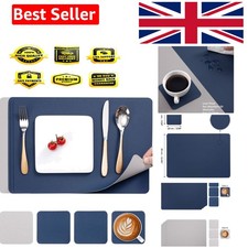 Leather table mats and - table,