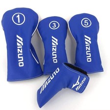 Golf Driver Fairway Wood Putter Head Cover Mizuno On Green Style White Blue