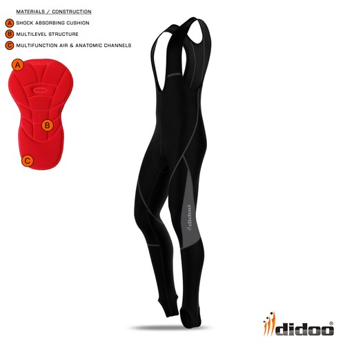 Didoo mens cycling bib tights - bib,