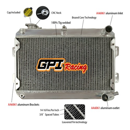 Aluminum radiator for mazda - aluminum,