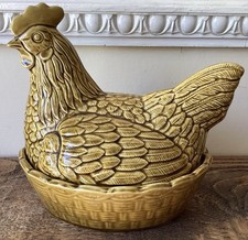 Vintage Pottery Hen Egg Holder
