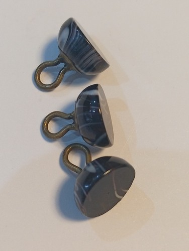 Antique slag glass buttons - glass,