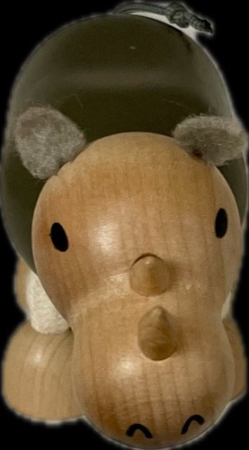 Anamalz wooden rhino toy r001 - anamalz,
