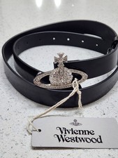 Vivienne Westwood Small buckle Bas Relief Platinum Belt up to 34"