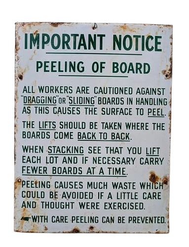 Industrial factory enamel sign - industrial,