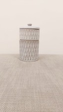 Treat Jar Grey Embossed Geo