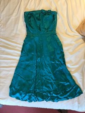 Green Jaspar Conran Designers at Debenhams silk strapless dress size 8
