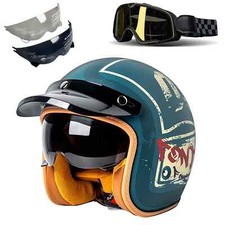 Retro 3/4 Dot Open Face Helmet