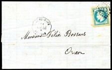 ALGERIA 1868 FRANCE 28 with GC