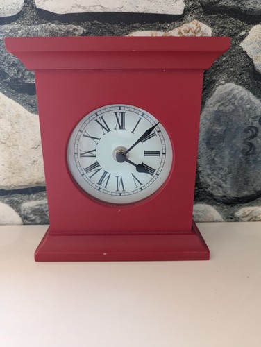 Red retro mantle - clock, .