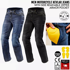 Mens Motorcycle Jeans Motorbike Pant Denim Trousers Made with Kevlar & CE Armors