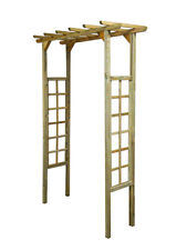 Rowlinson Flat Top Garden Rose Arch with Trellis Lattice Pressure Treated