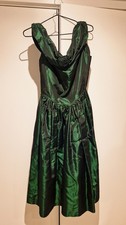 VIVIEN SMITH - Green & Black Metallic Dress - Sleeveless - Size M