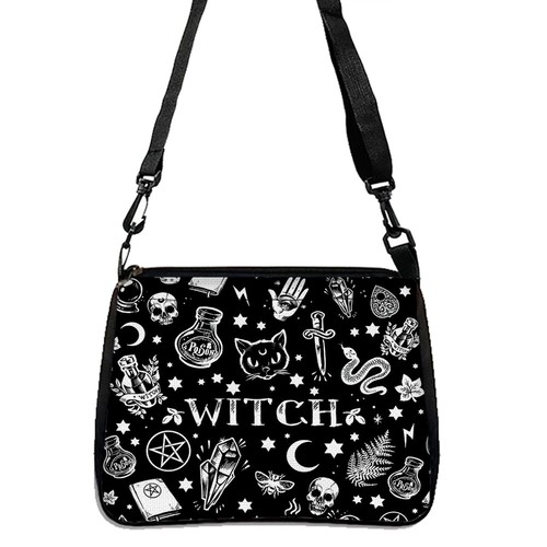 Gothic cat print shoulder - print, bag