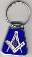 Masonic  Key ring (T Square Compass Freemason symbol)