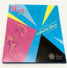 2012 Olympic 50p Full Set Of 29 Coins & Album Uncirculated & Completer Medallion