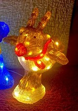 Christmas Acrylic Outdoor or Indoor Decoration LED Light Skating Reindeer 