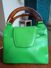 RARE 1960s Apple Green Leather