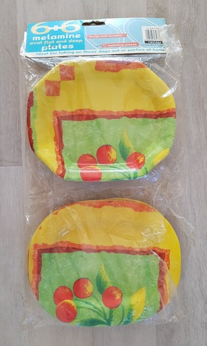 Vintage melamine oval flat and - vintage,