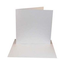 White 6 x 6" 155mm Square Card