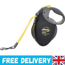 Flexi Giant L Tape Dog Lead 8m Black/Neon Yellow Large Dog Retractable Leash