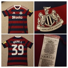 Newcastle United Adidas 24/25 Away Shirt Size Small With BRUNO G. printing