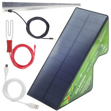 Solar Powered Electric Fence Energiser X-Stop 0040 2 Km Range Full Kit Includes 