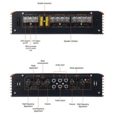 1-Wudi Audio Systems 4 Channel Car Amplifier 4 X 100W 4-16 Ohm Stable BERX