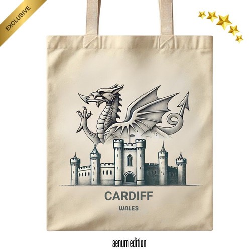Natural cotton tote bag wales - tote,