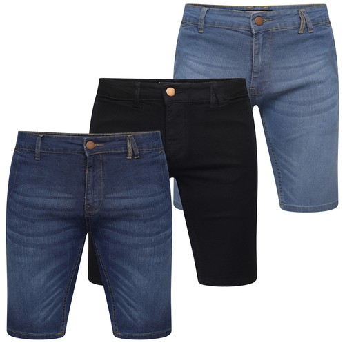 Mens denim shorts stretch - denim, slim