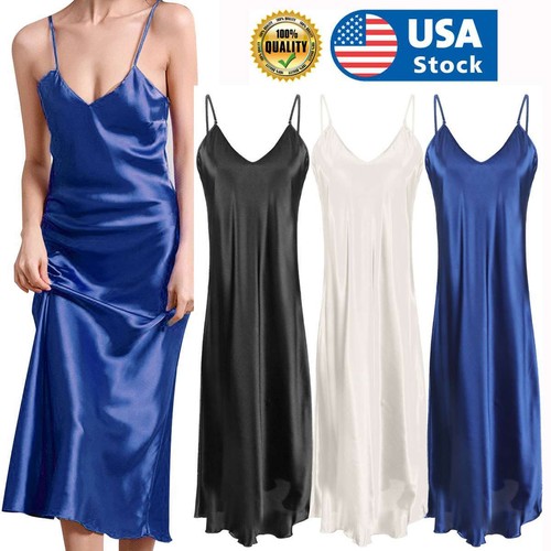 Women satin silk robe dress - women's,