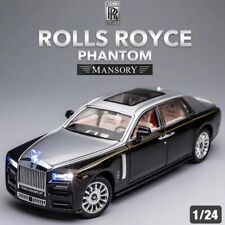 1:24 Rolls-Royce Phantom Diecast Model Car Toy Zinc Alloy Sound Light Gift Box