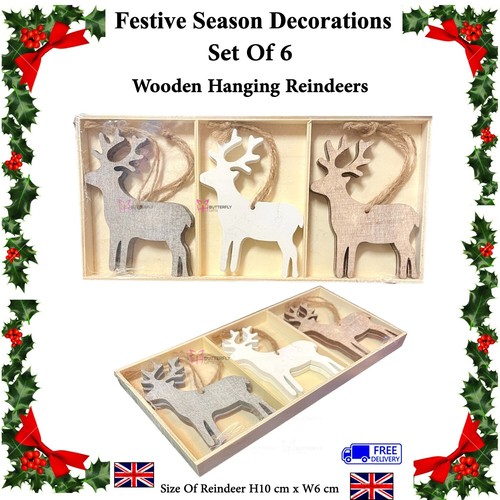 Set wooden reindeer - 6,