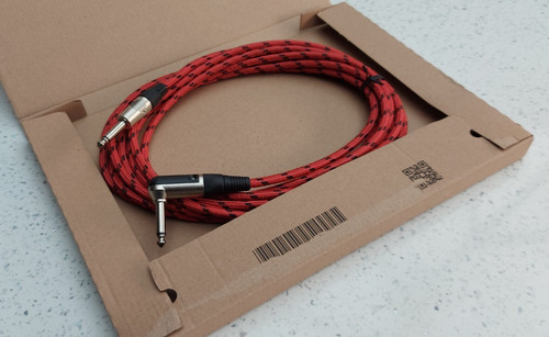 Guitar cable red fabric - guitar,