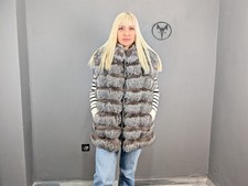 Real Fox fur vest Silver color